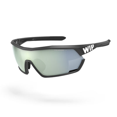 Forward WIP Sunglasses - Gust Aero Polarized Sunglasses Black with White Logo - Large