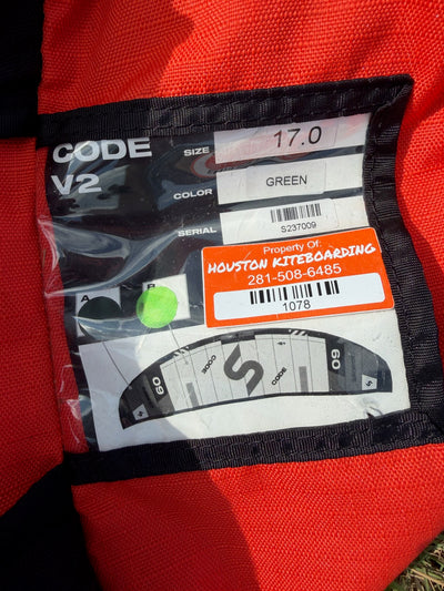 Used 17m Slingshot Code V2 Kiteboarding Kite