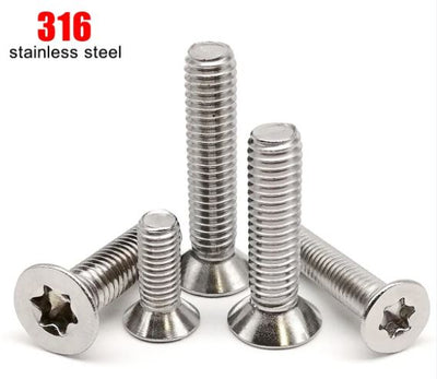 M6 and M8 Flat Head 316 Stainless Steel Bolts