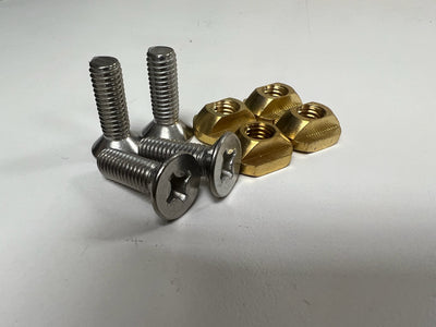 Brass M8 Hydrofoil Track Hardware Set- Phillips