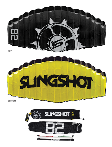 2023 Slingshot B2 2 Meter Trainer Kite - Spikey Ball Logo